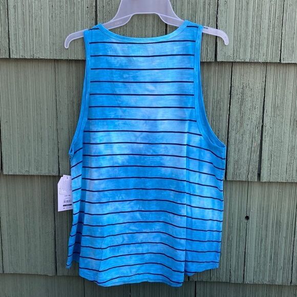 WOMENS COTTON Tie Dye Striped Swing Tank Top Shirt 2-Pack Size L - Picture 3 of 6